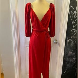 NWT reformation cherry wrap dress